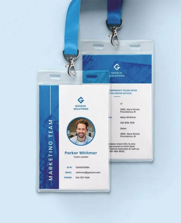 ID CARDS WITH HOLDERS AND RIBBON - Image 4